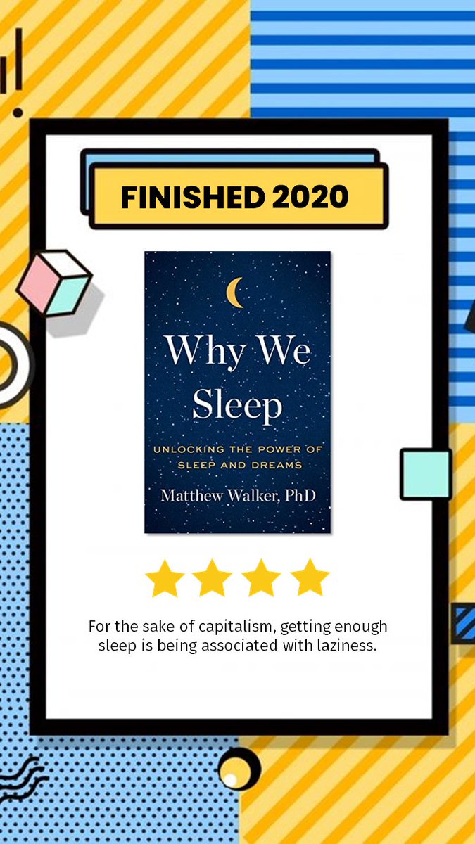 63. Why We SleepAwalnya mau DNF aja, tapi beberapa bagian lumayan bikin penasaran. Eh gataunya selesai juga -  https://www.goodreads.com/review/show/3324742091