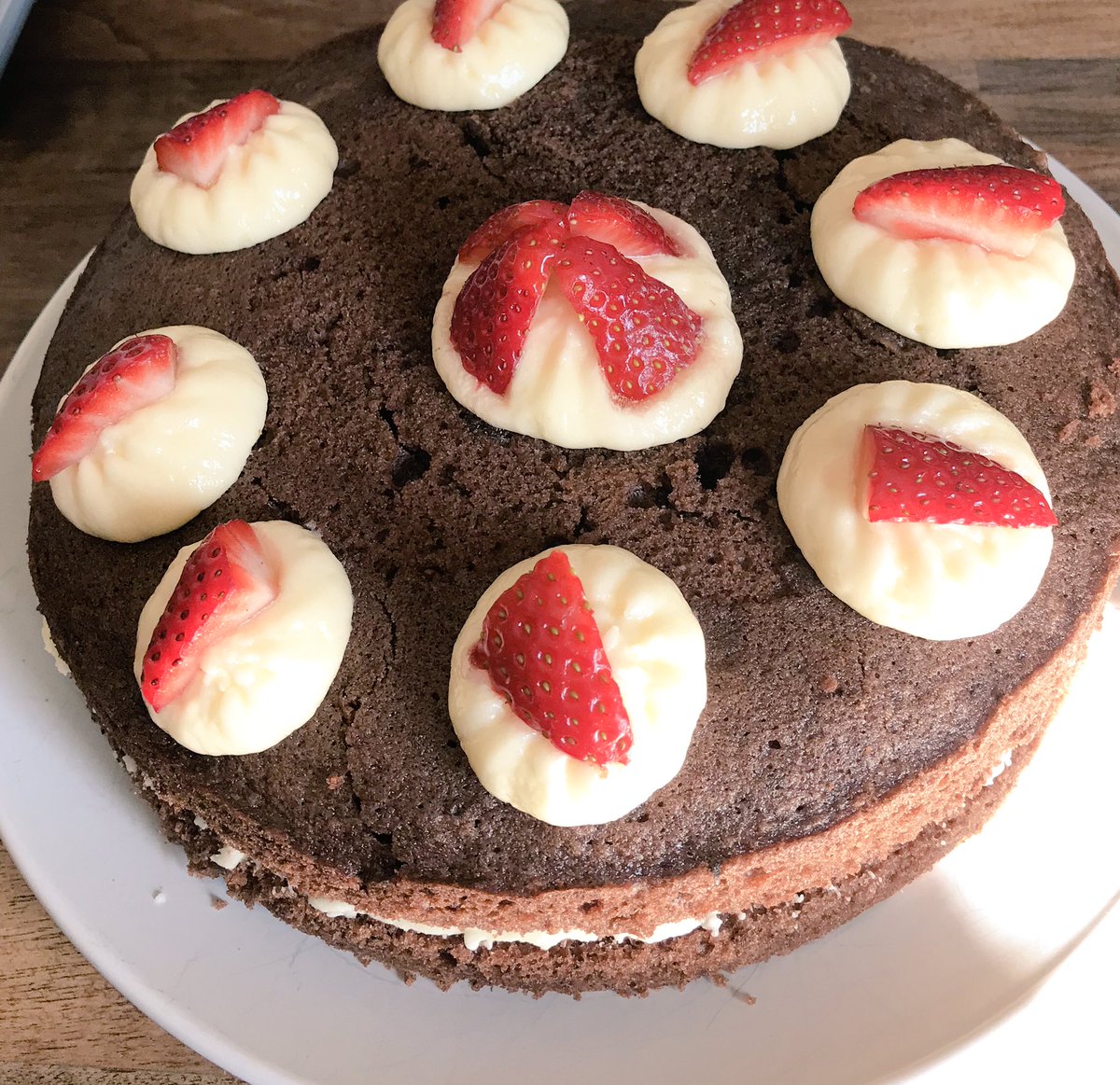 Angharad3's tweet photo. @YMGCymraeg @MaesGarmon @MgTrochi Here is Mia warburton Blwyddyn 7  lovely chocolate cake she made 😋 https://t.co/8X8N98VfqN