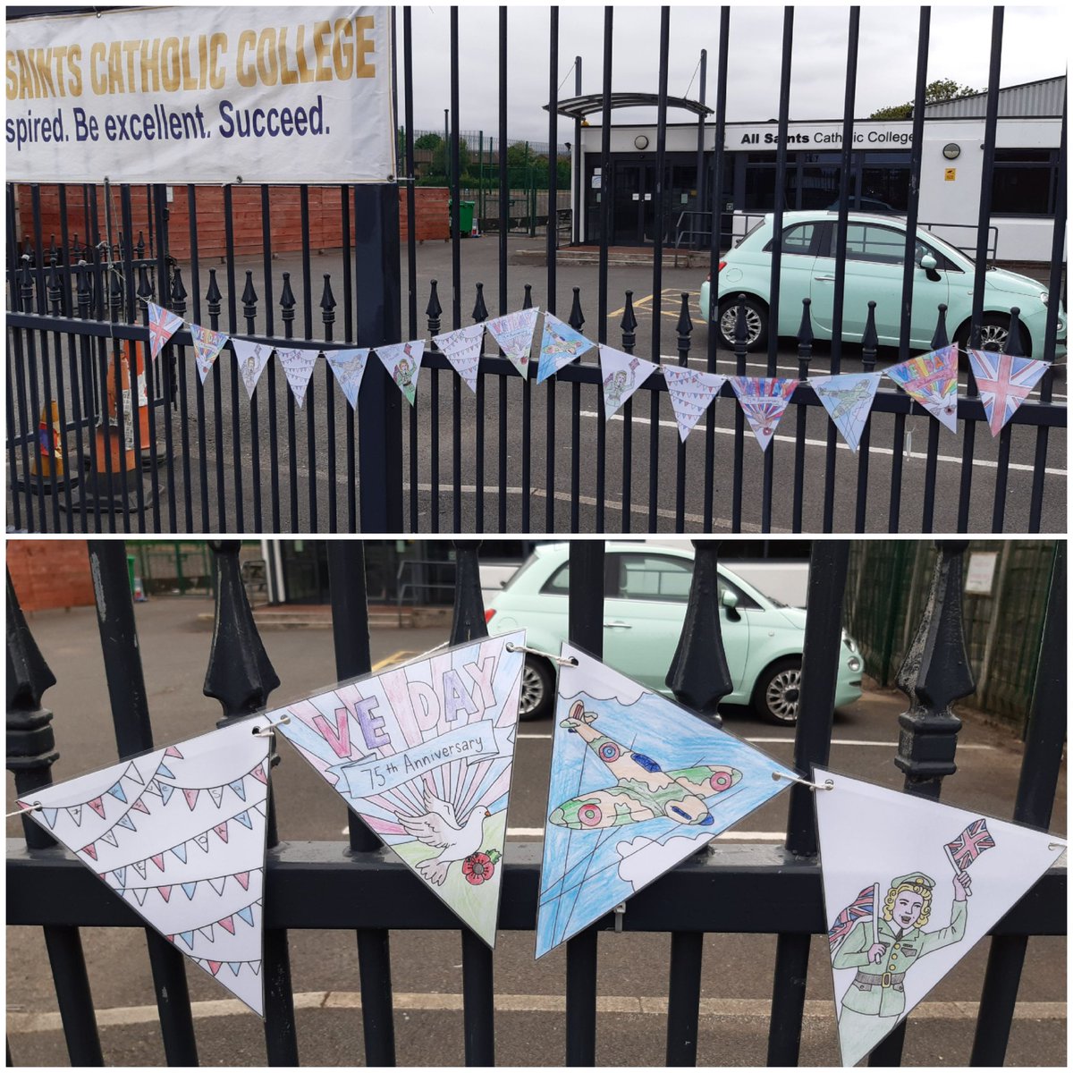 Our VE Day bunting which we've made this week @allsaintsccduk #VEDay