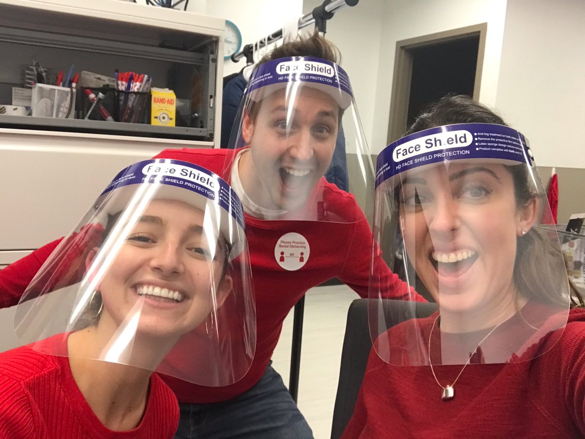 Making sure all the guests and team members can see our smiles 😊 #faceshields #t1378