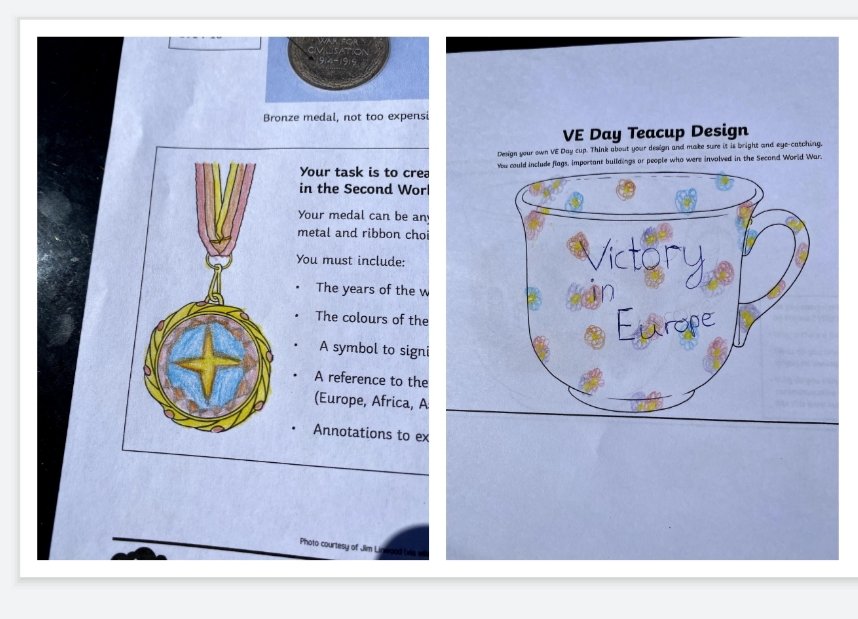 soahistory's tweet photo. Incredible work completed this week from some of our students to remember and celebrate VE day! 🇬🇧👏 Well done to all! @ShireOakAcademy #ASPIRE #turningpotentialintoexcellence #VEDay75 #VEDayAtHome #VEDay2020 https://t.co/X55YtO96Hl