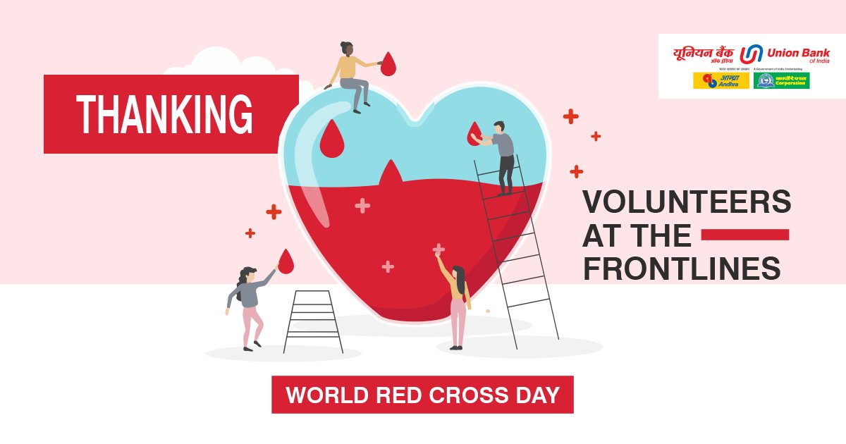UnionBankTweets's tweet photo. Red Cross volunteers are at the forefront of dealing with the humanitarian crisis. Let us take a moment to thank them for their efforts. #WorldRedCrossDay , #SafetyForAll #StayHomeStaySafe #UnionBankofIndia #UnionToSecureYourFuture #Covid19 https://t.co/vkb7WxqPHR