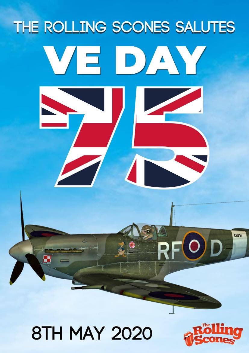 The Rolling Scones salute the 75th anniversary of VE Day! We must never forget the sacrifices made by generations before us and the price they had to pay. We today can celebrate the victory of VE Day 🇬🇧 #keepcalmandcarryon #celebrate