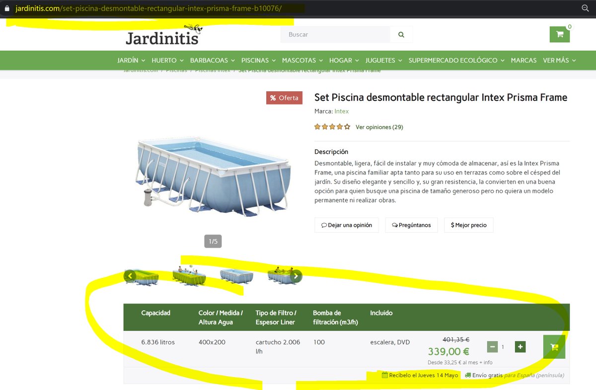 roninDD's tweet photo. @jardinitis mi pedido tenía que haberse entregado el 11/03/2020 (antes del covid). Sigo sin recibirlo y el mismo producto lo ofrecéis con entrega el 14/05/2020. No contestas a teléfono ni e-mail, tampoco en twitter?? Quiero 1 solución!
Adjunto foto, entrega el 14 de mayo!!! https://t.co/FqdZJA3ktQ
