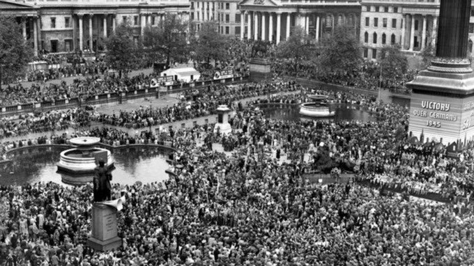 DTA_History's tweet photo. Historical Inspiration of the week here to celebrate the 75th anniversary of VE Day from our very own Winston Churchill - “My dear friends, this is your hour. This is not victory of a party or of any class. It's a victory of the great British nation as a whole”. - 8 May 1945 https://t.co/FYzKv0cFmq