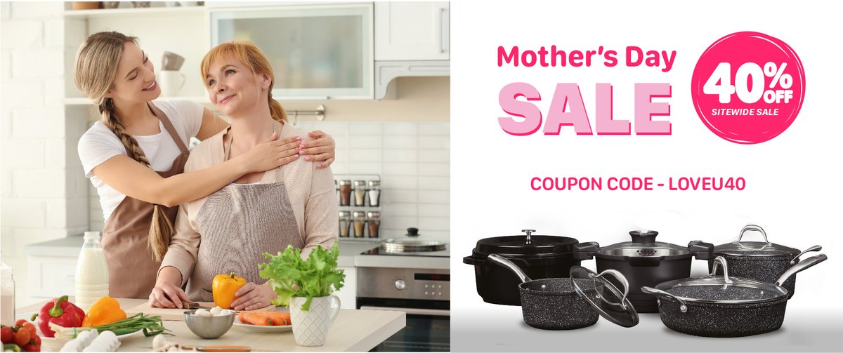 TheMasterPan's tweet photo. Everyday is Mother's Day Sale
40% OFF all cookware and food prep items
Use Code: LOVEU40

please visit Masterpan Store
https://t.co/EiayuIod5i

#masterpan #mothersday https://t.co/bBaFapBO5G