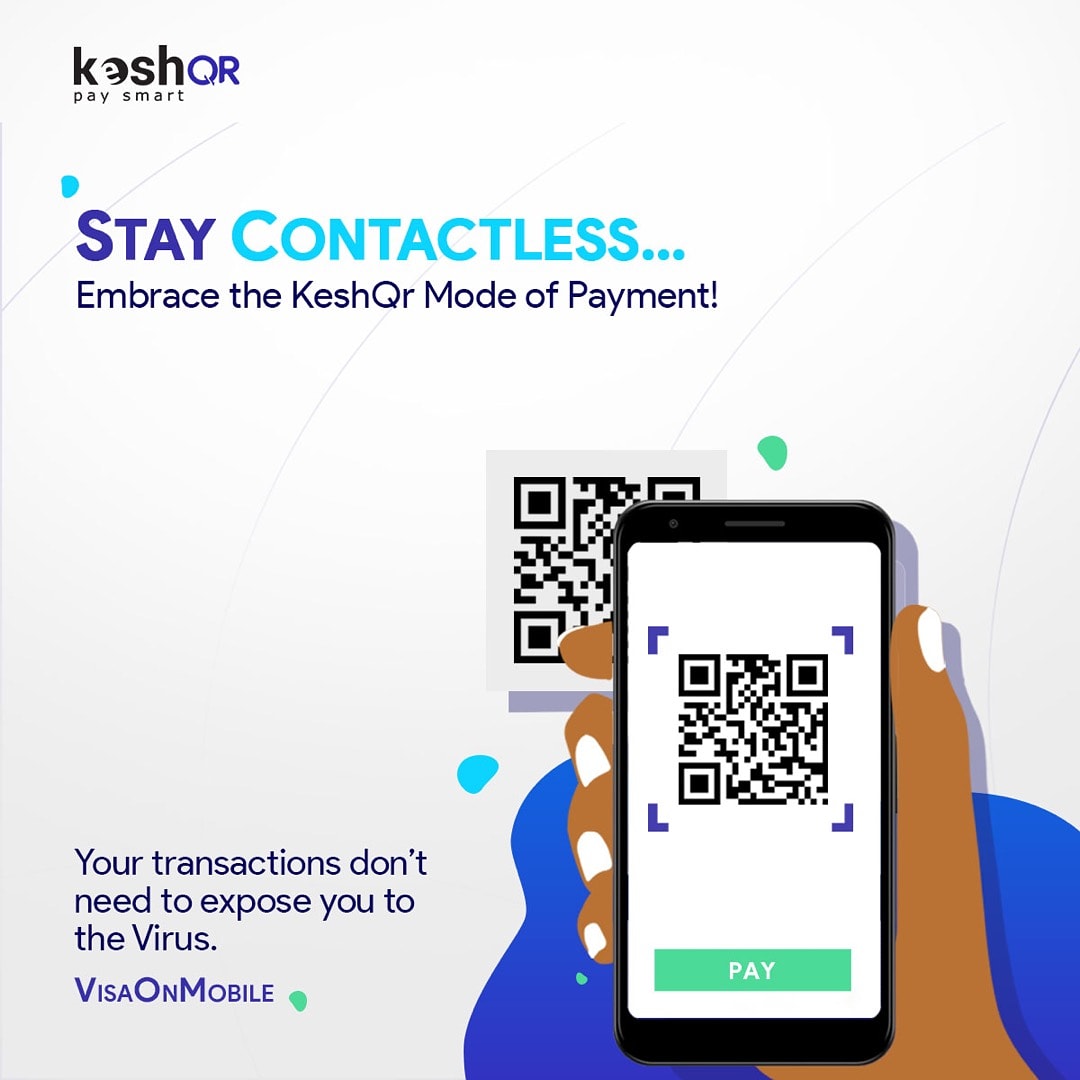 Stay Contactless with the #keshQr mode of #payment #visaonmobile #keshafrica #StaySafe #innovectives