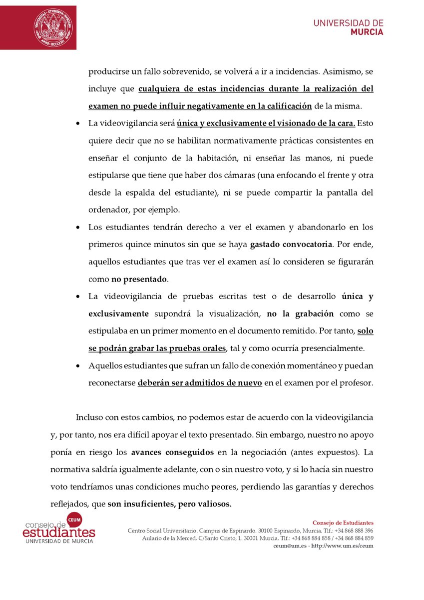 ceum_es's tweet photo. Hoy se ha aprobado en Consejo de Gobierno de la @UMU el Reglamento extraordinario para la urgente adaptación de los instrumentos y procedimientos de evaluación. 

Por este motivo, la Junta Directiva del CEUM ha escrito esta carta, dirigida a todos los estudiantes: https://t.co/bHKwkVEyLp