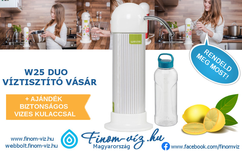 FinomViz's tweet photo. Wellnet W25 Basic víztisztító ajándék kulaccsal vagy csomagban még olcsóbban ingyenes szállítással és 1 db ajándék BPA és ftalát vegyület kioldódától mentes biztonságos vizes kulaccsal. https://t.co/sdkdwBXrrh
https://t.co/doCDg6lIsk
#viztisztito #vizszuro #w25 #wellnet #w25duo https://t.co/8kxixcJ9x1