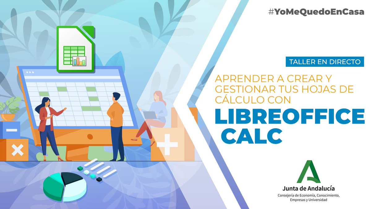 cadesevilla's tweet image. 🗃️¿Quieres dominar alguna herramienta para realizar cálculos, gráficas o inventarios de forma sencilla?
🔴Taller #online para aprender a crear y gestionar tus hojas de cálculo con #LibreOfficeCalc
🗓️Hoy a las 12:00h
➕info ▶️bit.ly/2WAZ34G
@AndaluciaDig