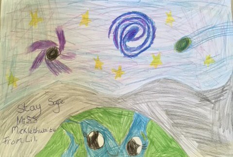 SedPrepMusicOld's tweet photo. Another beautiful entry from L, for our night sky drawings, in our musical topic of The Sky. This was influenced by a lovely song about Stars, by composer Lin Marsh #sedberghathome #creativity ⁦@FaberMusic⁩ https://t.co/UBDmaT6oIh