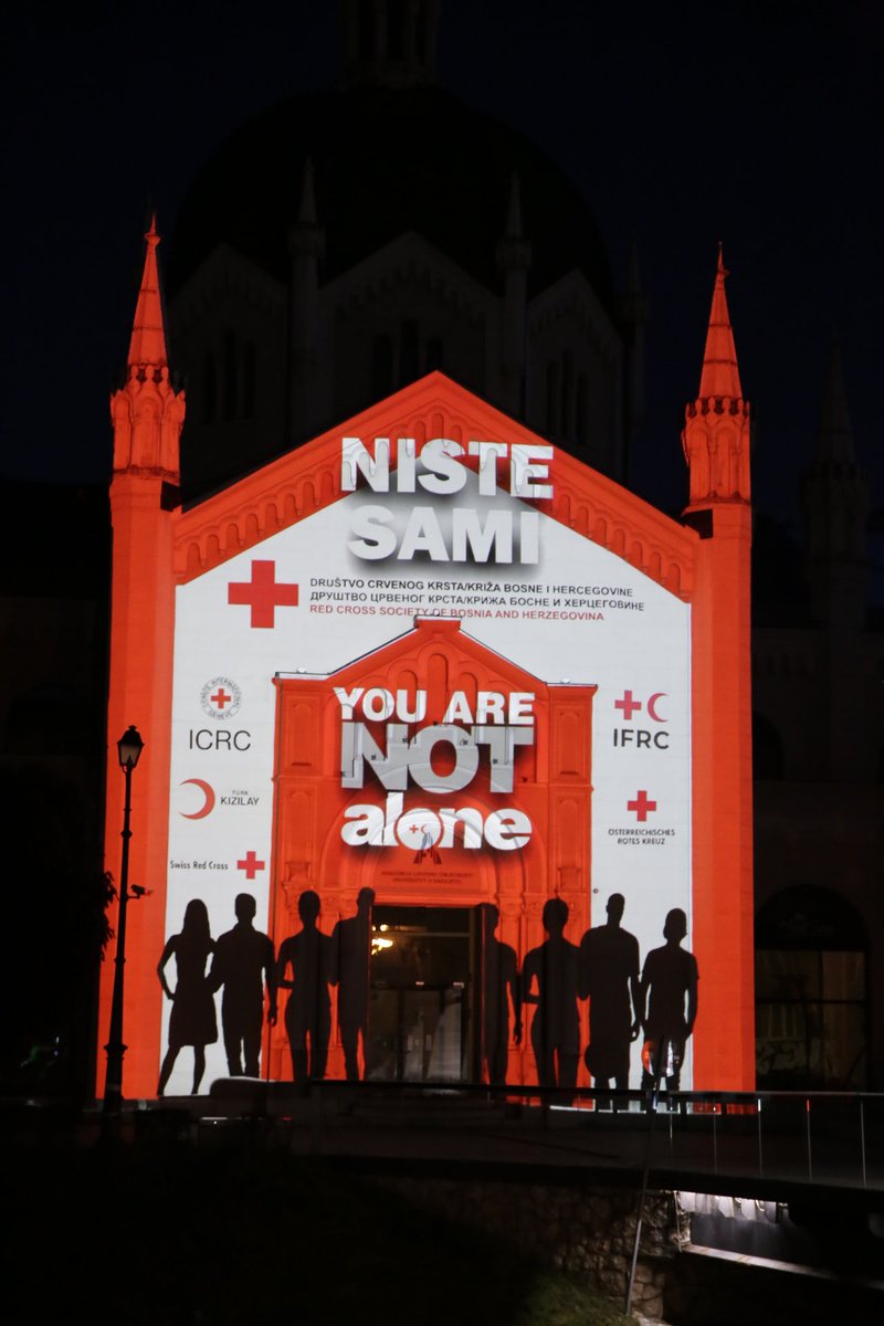 ICRC Bosnia-Herzegovina (@icrc_bih) on Twitter photo We are grateful to all volunteers and employees of the Red Cross, for their dedicated work and selfless commitment in their response to COVID-19 in BiH. In their honor, we painted buildings in Sarajevo, Mostar, and Bijeljina in the colors of the Red Cross. #YouAreNotAlone We are grateful to all volunteers and employees of the Red Cross, for their dedicated work and selfless commitment in their response to COVID-19 in BiH. In their honor, we painted buildings in Sarajevo, Mostar, and Bijeljina in the colors of the Red Cross. #YouAreNotAlone
