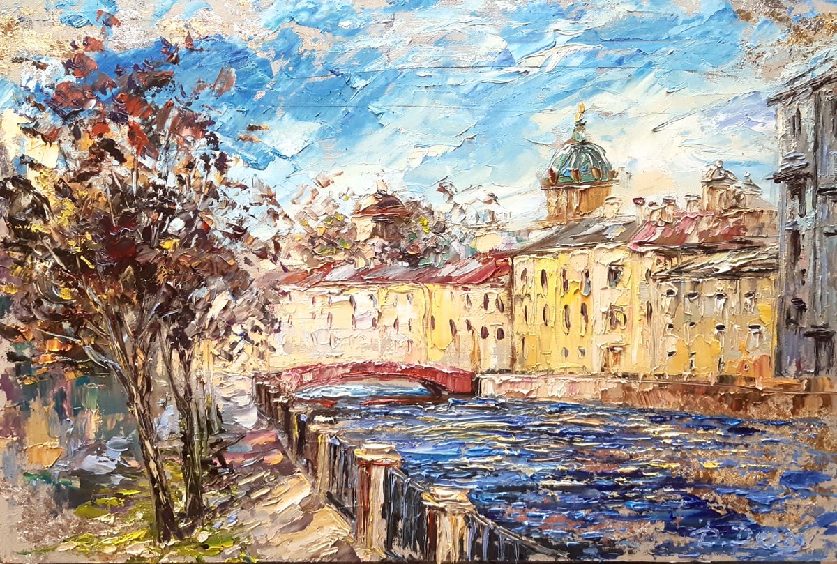 xaos_wind's tweet photo. #7days #7arts
*Day 3 - Warm evening - oil on canvas, 30x45 cm.
#artmob #artstagram #architecture #liveinstpetersburg #oiloncanvas #spring #sun #city #river #goodmood #lokigallery #contemporaryart #счастьеесть #expressionism #impasto #stunningstrokes https://t.co/WfUqxwTVm3