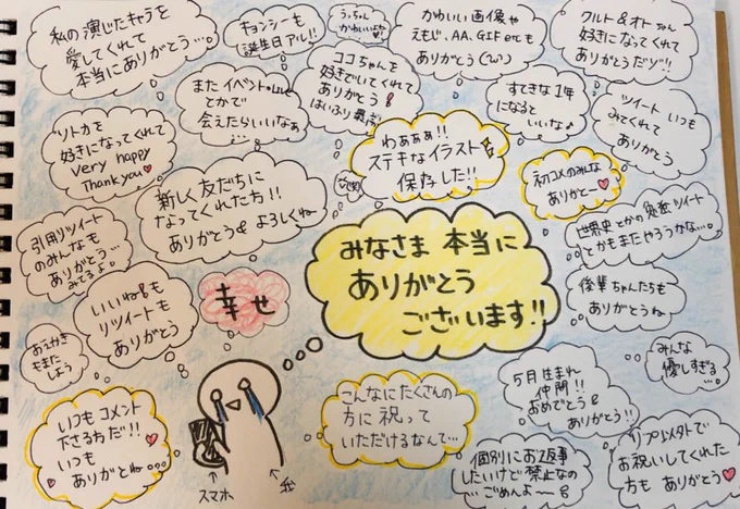 皆さま✨
昨日は本当にたくさんのお祝いのお言葉をありがとうございました!!感激しながら一つ一つ読ませていただきました。心の中でお返事しながらいいねしていました。
皆さまのおかげで本当に嬉しい誕生日となりました!ありがとうございました?
(心の中抜粋↓) https://t.co/mw97dqOoXH 