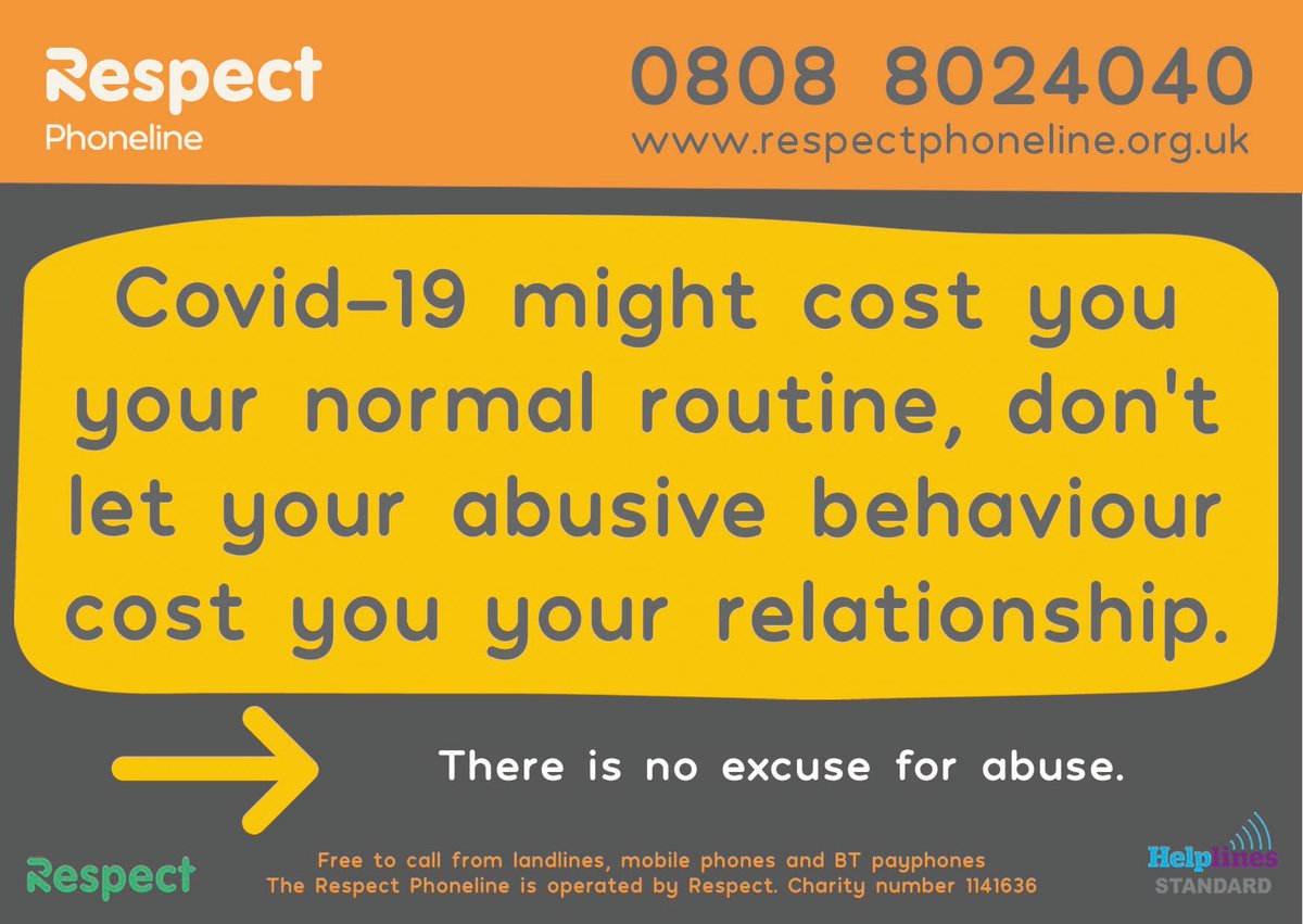 RespectUK's tweet photo. There is no excuse for abuse. Get help to stop harming your loved ones. Call the Respect Phoneline, 0808 8024040. https://t.co/3gpT6C5mr0 #NoExcuseForAbuse https://t.co/wWEfLiWlTc