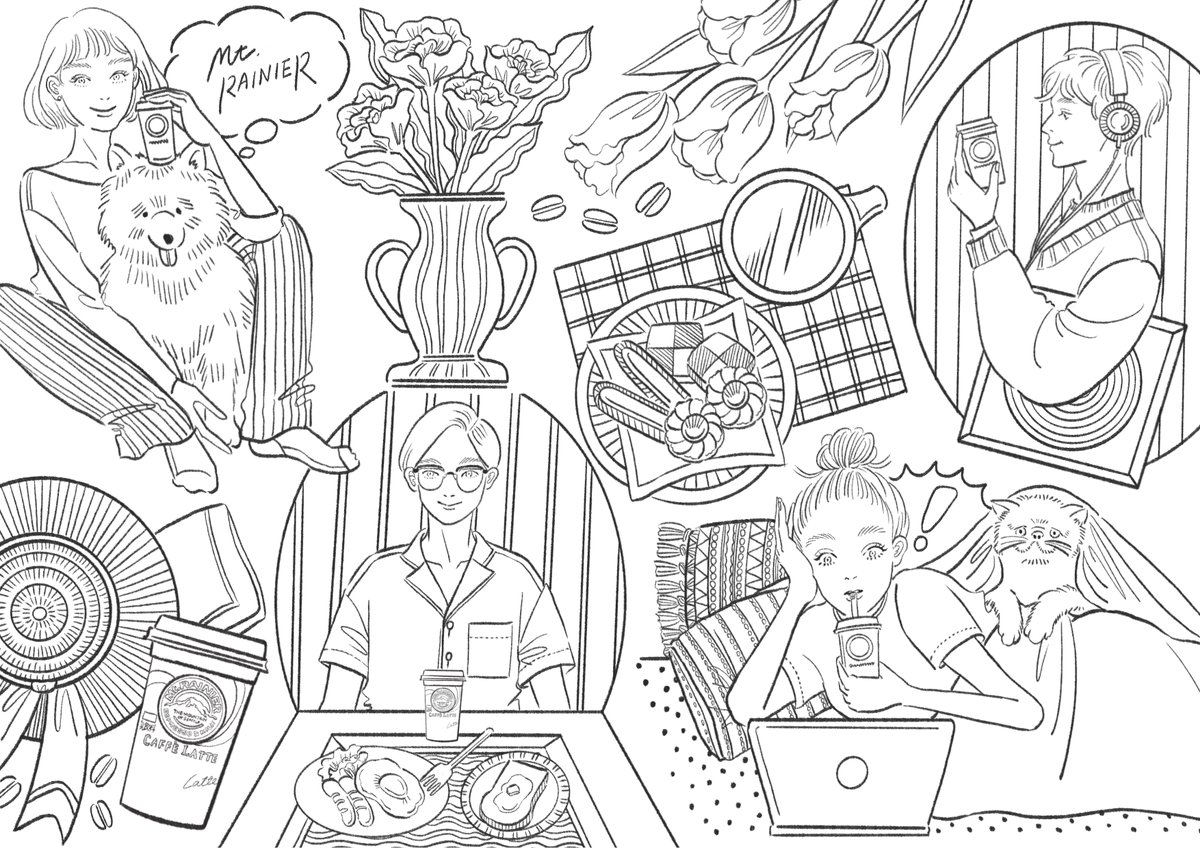 マウントレーニア Mt Rainier Sur Twitter おうち時間でぬりえに挑戦 マウントレーニア とおうち時間をたのしむ人々をあなたらしく彩ってください サイズで印刷すれば ブックカバーにも 挑戦してみた方は マウントレーニアおうち時間チャレンジ で投稿して