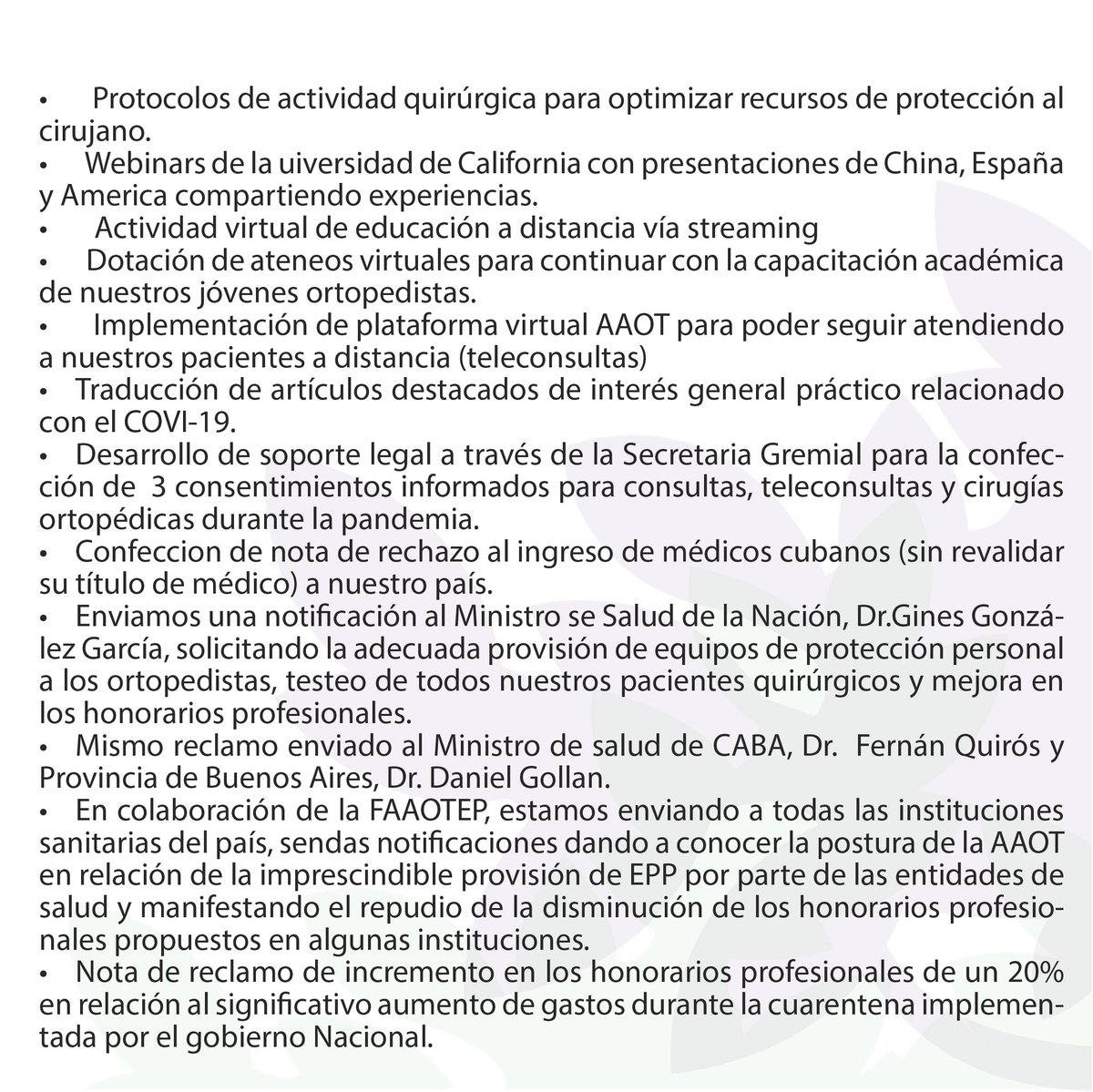 AAOTorg's tweet photo. 👉🙌En el #DíadelTraumatólogo Compartimos carta de nuestro Presidente Dr. Miguel A. Ayerza.
En este día quiero transmitirles un cálido saludo a cada uno de ustedes y compartir una reflexión. 📲Leerla aquí:
https://t.co/Z3GXBy1NoJ
#traumatología #ortopedia #AAOT #argentina🇦 https://t.co/cl9Teo5f5x