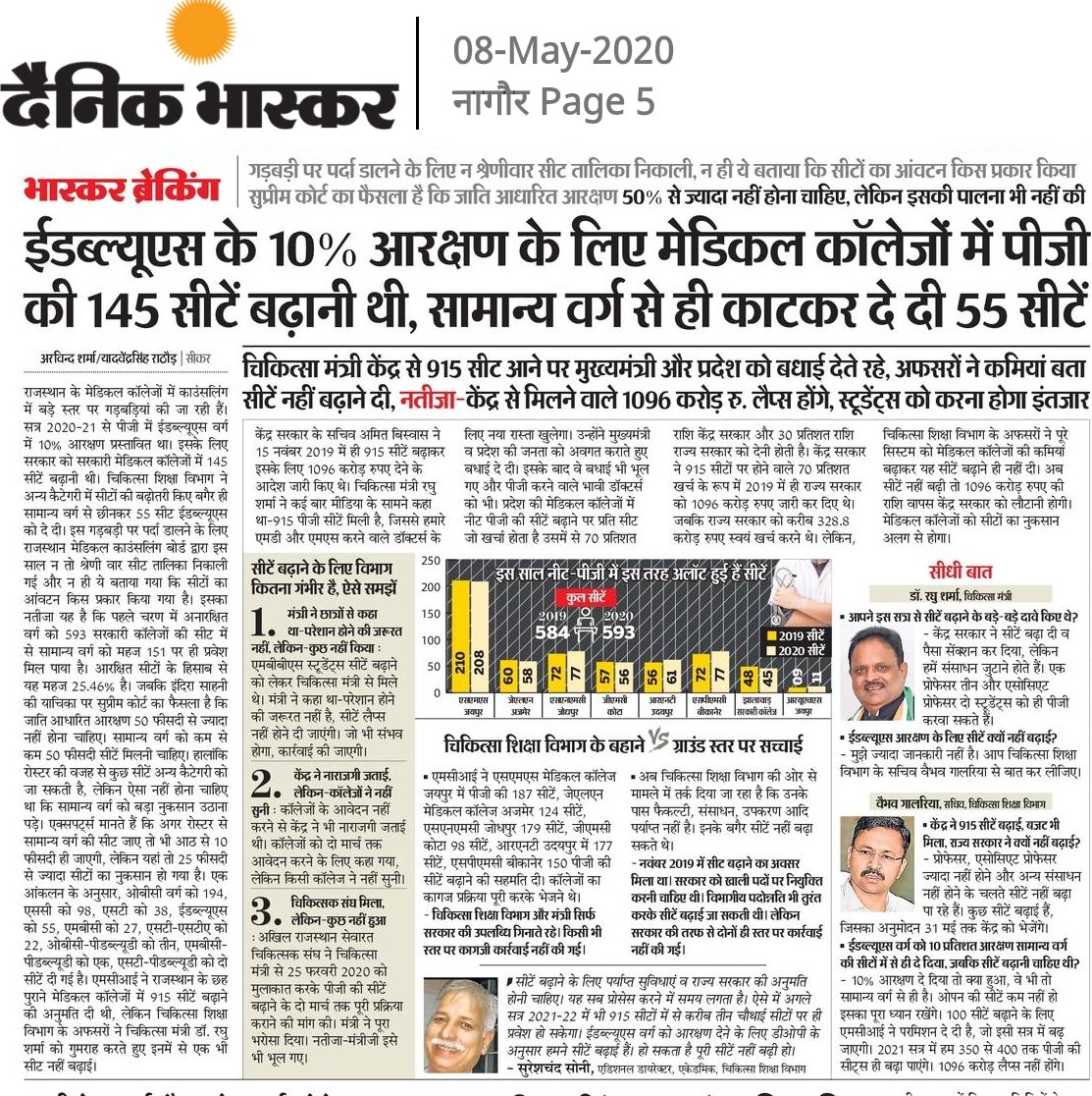 drparvezbhati's tweet photo. राजस्थान के डॉक्टर्स को ब्यूरोक्रेट्स की अनावश्यक दखल से आज़ादी चाहिए।भय ,आतंक और शोषण अब नही सहेगा राजस्थान का चिकित्सक।
#BlackFriday
#NEET_PG_आरक्षण_घोटाला
चिकित्सा मंत्री की ही नही सुन रहे बड़े अफसर
@ashokgehlot51 @RaghusharmaINC
@ZeeNews
@RajCMO https://t.co/UM3iopKLKN https://t.co/yrXIptx6I6