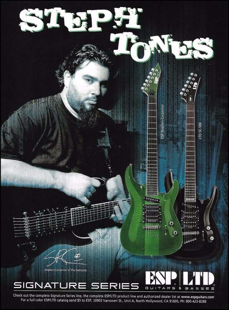 dedloxx's tweet photo. stephen carpenter signature esp 7 string promo - 2002 https://t.co/RwfGYxIwsw
