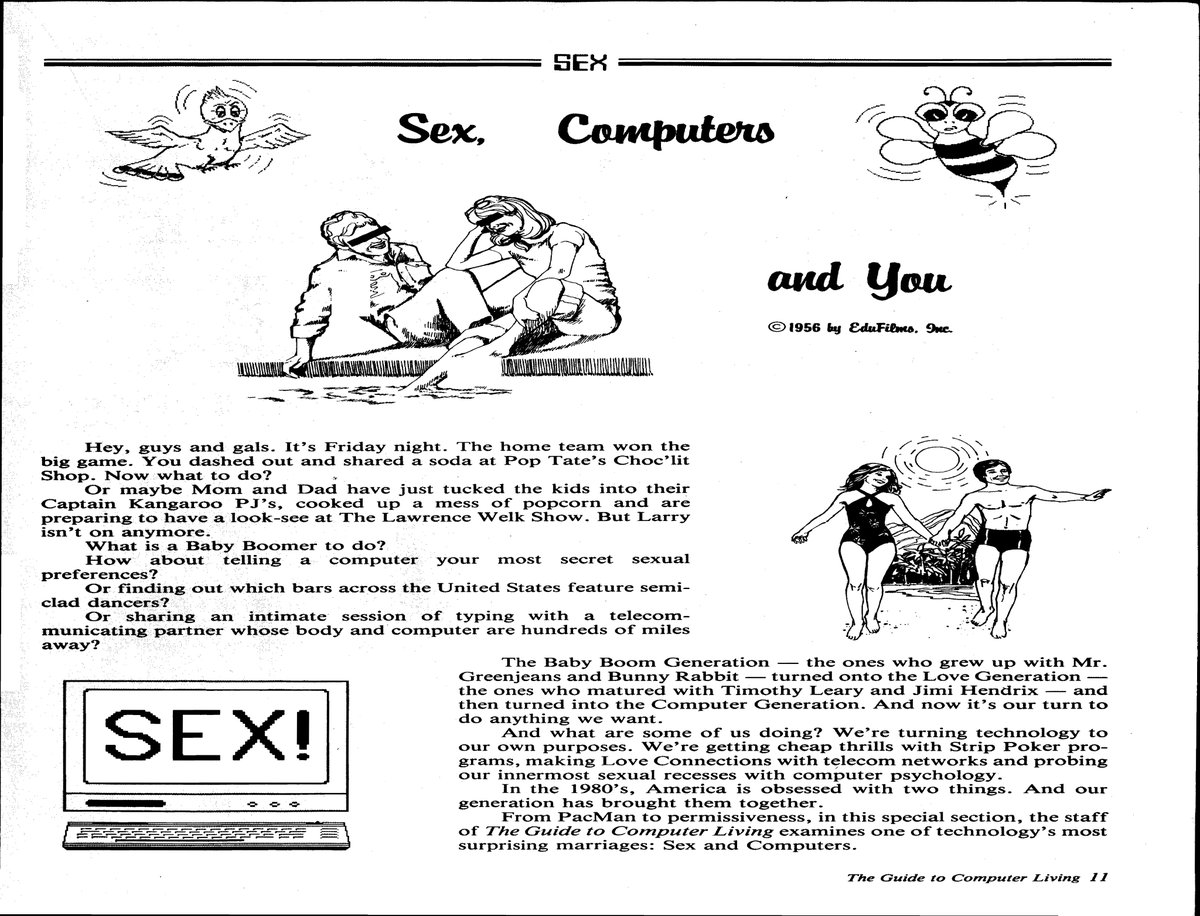 1986. "Sex and Computers: A Special Report"