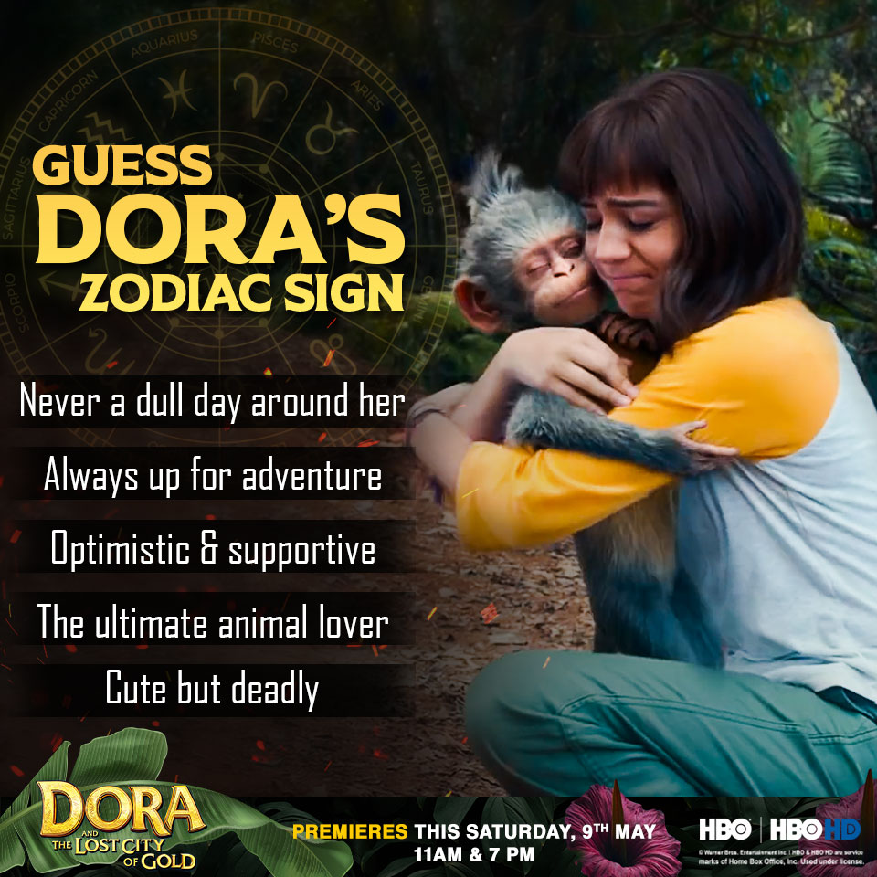 HBOINDIA's tweet photo. We think she makes a perfect Sagittarius ♐. What do the stars tell you?
#HolaExplorer #Dora #DoraTheExplorer #swipper #DoraonHBO#HomeOfMovies #HomeOfDrama #HomeOfAction #HomeOfComedy #HomeOfEntertainment #actor #drama#HBOIndia #HBO https://t.co/AuTcHC71if