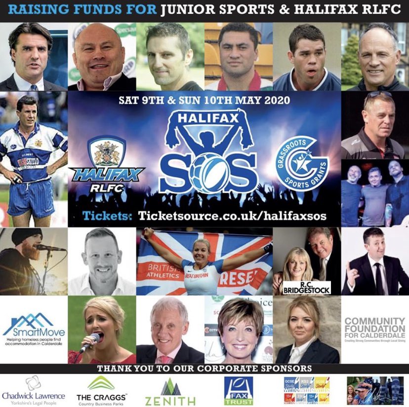 💙 | Get behind Halifax RLFC with the “Support Our Sports” Fundraiser! #HalifaxSOS 

📆 | 9th &amp; 10th May 

TICKETS ON SALE NOW ⤵️

🎫 | ticketsource.co.uk/halifaxsos 

📖 | Full Info - halifaxrlfc.co.uk/article/573