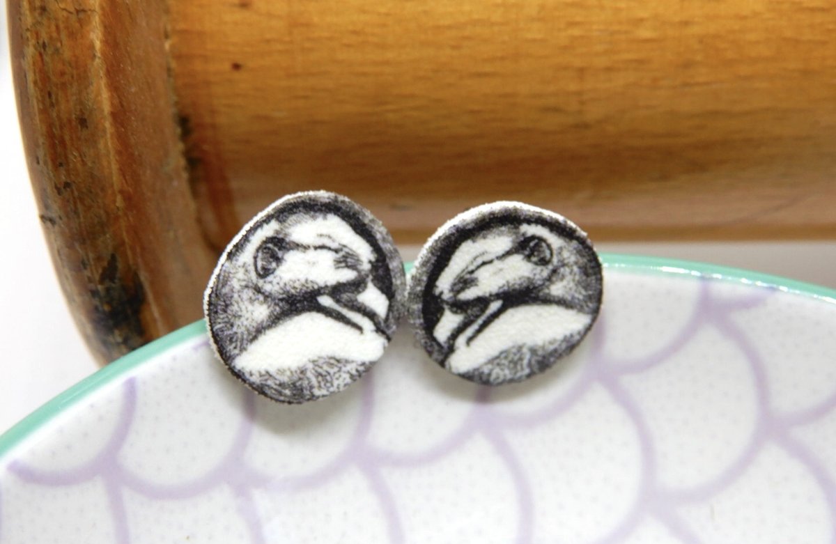 buck_lj's tweet image. Dormouse Stud Earrings - Cute Animal Jewellery - Thinking Of You Gift - Gift For Wildlife Lover - Shrink Plastic. tuppu.net/47b25c49 #Etsy #Slumbermonkey #RoundStuds