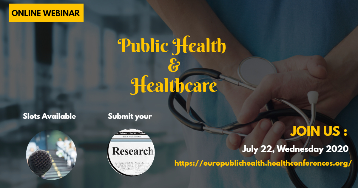 Publich39137455's tweet photo. Join us at #europublichealth2020 and gain critical insights in the area of Public Health and Healthcare. This webinar offers a wide range of critically important scientific sessions from basic research to latest advances in the area.

Visit : https://t.co/bv5uhOXo4X https://t.co/0SSEJYMl6i