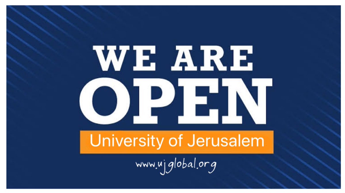 UNIVERSITY OF JERUSALEM is open now. 
Contact: +91 90949 49491.
Visit: ujglobal.org