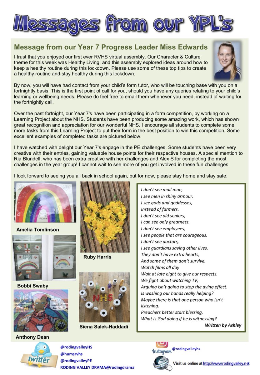 RodingValleyHS's tweet photo. Wow! This week’s parent bulletin is absolutely jam packed full of celebration! Don’t miss it! You should have received it by email, or you can see it here: https://t.co/Z7lFRx7WoE https://t.co/0kz8XDKN6m