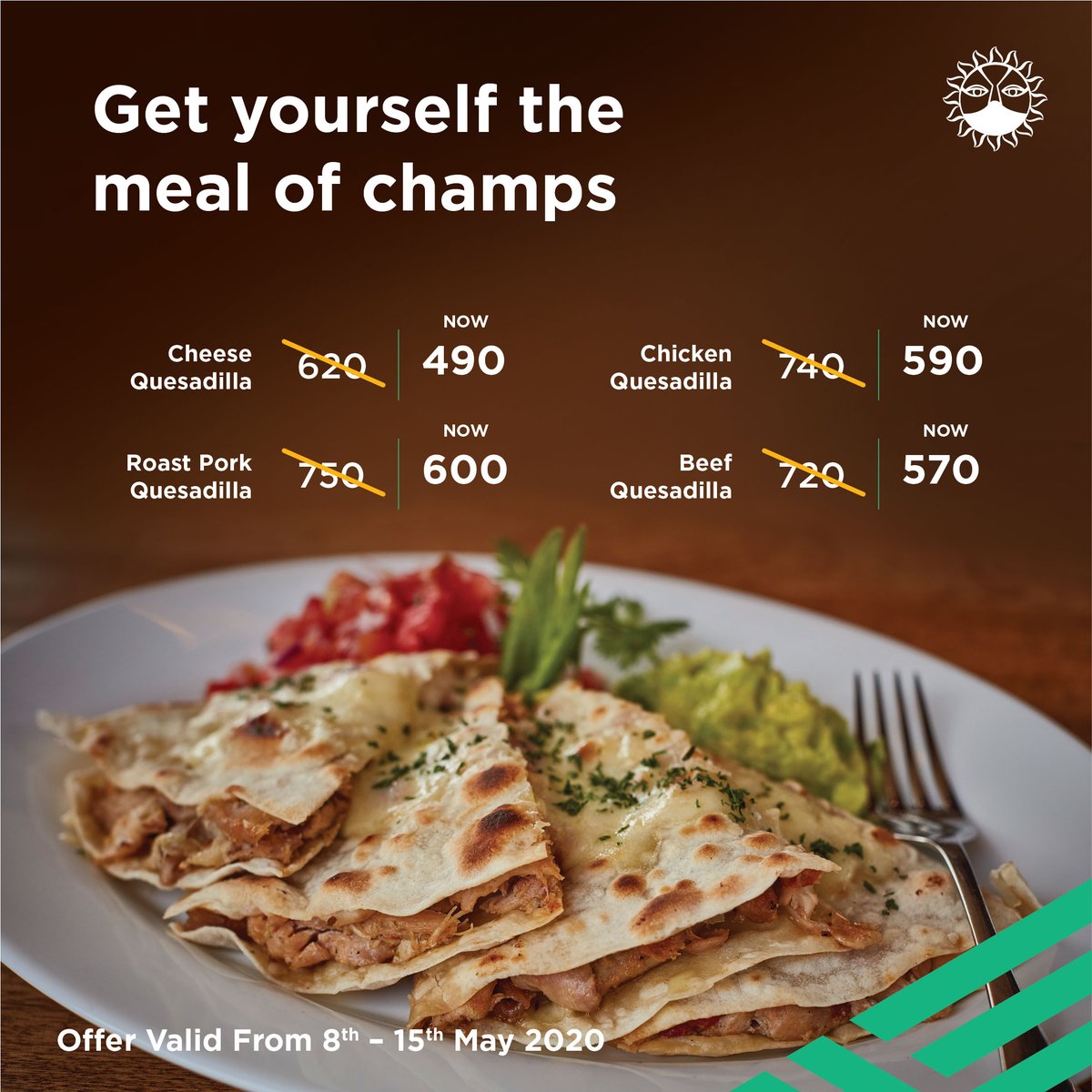 javahouseafrica's tweet image. A  bargain awaits you when you order the quesadillas from our tex-mex specialties menu. What a better way to start the weekend? Available for delivery from Uber Eats, Jumia Food and Glovo.  😍 😍  #BringJavaHome