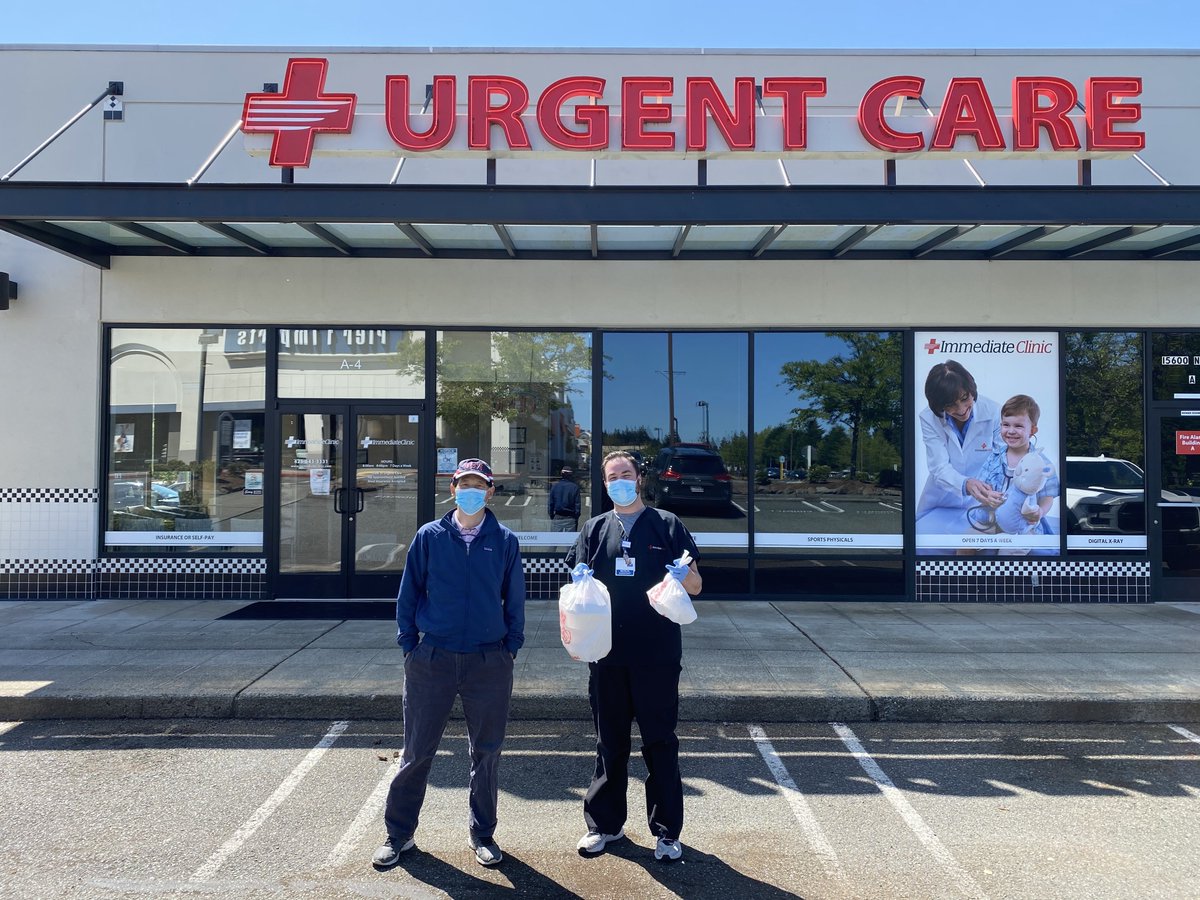HustSeattle's tweet photo. Some delicious meals from Spicy City 锦绣成都, delivered  by FanTuan Delivery 饭团外卖 to Immediate Clinic Urgent Care yesterday! 
Supporting local small businesses and medical workers 🥰 Let's support each other during this difficulty time. #WeGotThisSeattle https://t.co/HRC5fLPmHg