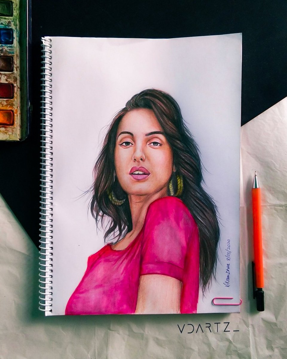 vdartz_'s tweet photo. #sketch of @Norafatehi ..
Hope u like it !!! 
#NoraFatehi #Fanarts #artistsontwitter #artist #bollywoodactress #vdartz_ #norafatehifan #coloredportrait #artforshare #StreetDancer3D https://t.co/KeeiMXc5ja