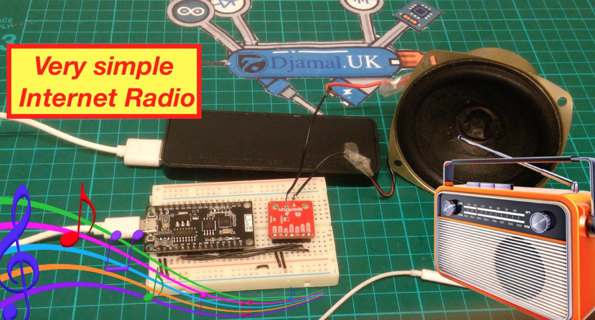 DjamalUK's tweet photo. Very simple Internet Radio Build with ESP8266 Based dev board (Nodemcu) https://t.co/g1WDNcs7OT
#Arduino #ESP8266 #Internet_Radio #Wifi_Radio #Nodemcu #Web_Radio @tindie @hackadayio @Hacksterio @oshpark @MicrochipMakes https://t.co/1ZpHu6FFyg