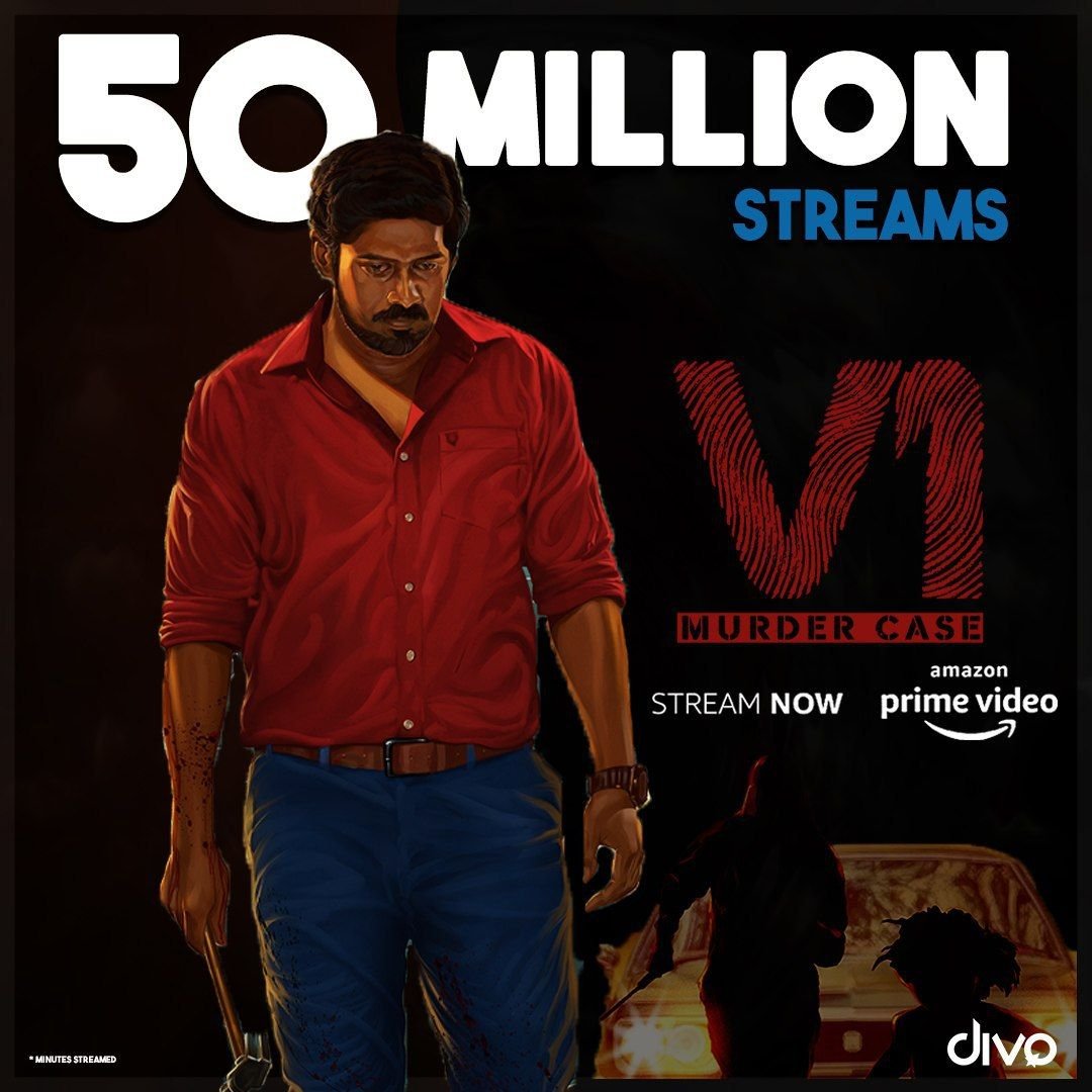 Positive Reviews with word of mouth #V1MurderCase made Massive 50 Million+ Streams on @PrimeVideoIN Stream Now: bit.ly/V1MurderCase @RamArunCastro1 @Pavelnavagethan