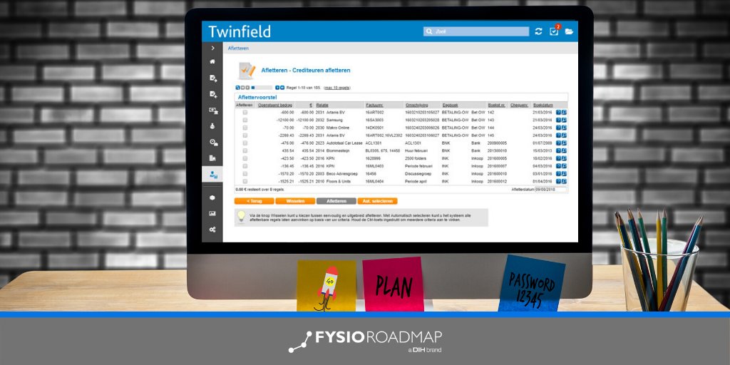 FysioRoadmap's tweet photo. Woensdag 13 mei om 15:00 hebben we een tweede webinar over Twinfield. Weet jij al alle voordelen van de koppeling tussen Fysioroadmap en Twinfield?
Meld je aan via: https://t.co/i8wtSU3giN https://t.co/XVAvM6s12f