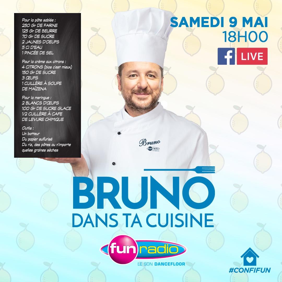 BRUNOFUNRADIO's tweet photo. 🍋 La tarte au citron meringuée façon Bruno Guillon ! 😍✌️
N’oubliez pas de choper vos ingrédients pour demain la famille ! 😉
#BrunoFunRadio #ConfiFun #restezchezvous https://t.co/21QwEVj8mD