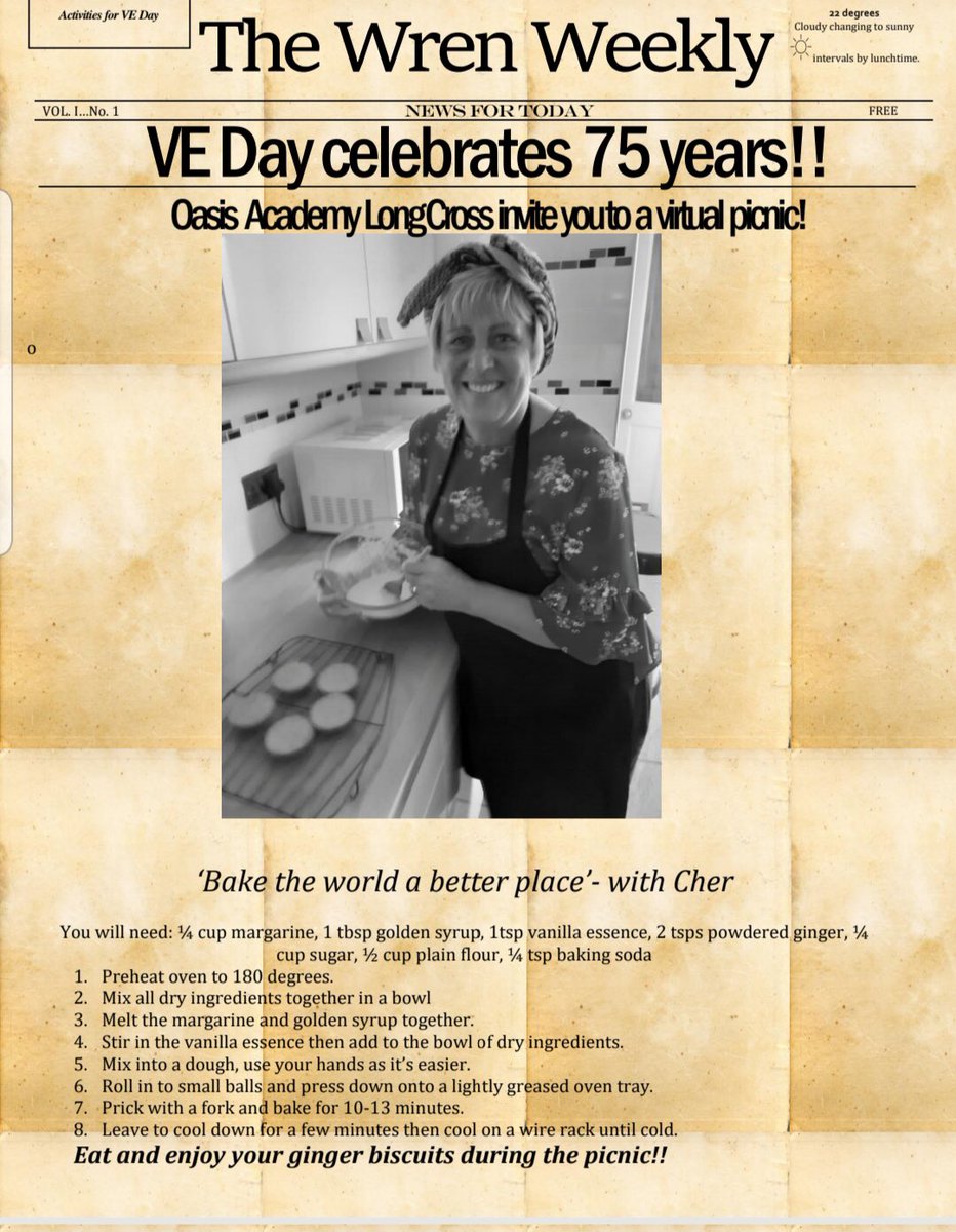 resourcebaselo1's tweet photo. To is VE Day why don’t you celebrate with the Wren’s Weekly News! #rbolc #Wrens @OasisLongCross https://t.co/fndHEeThN8