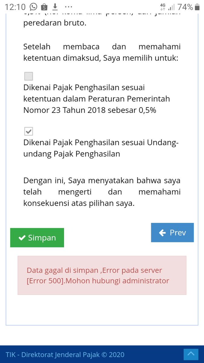 onyaaa's tweet photo. Selamat siang @kring_pajak maaf mau tanya, kalau saya mau daftar npwp cabang namun saat inhin menyimpan, muncul kode eror seperti ini bagaimana ya solusinya bapak/ibu? Terima kasih https://t.co/oDOPcN0RHj