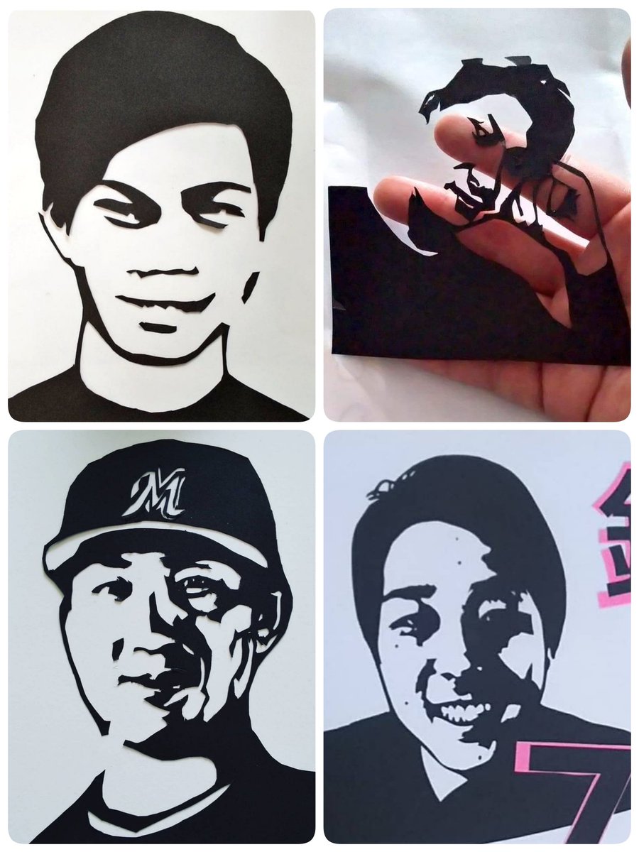 今までに作ったプロ野球選手の切り絵を載せます✨✨ その③