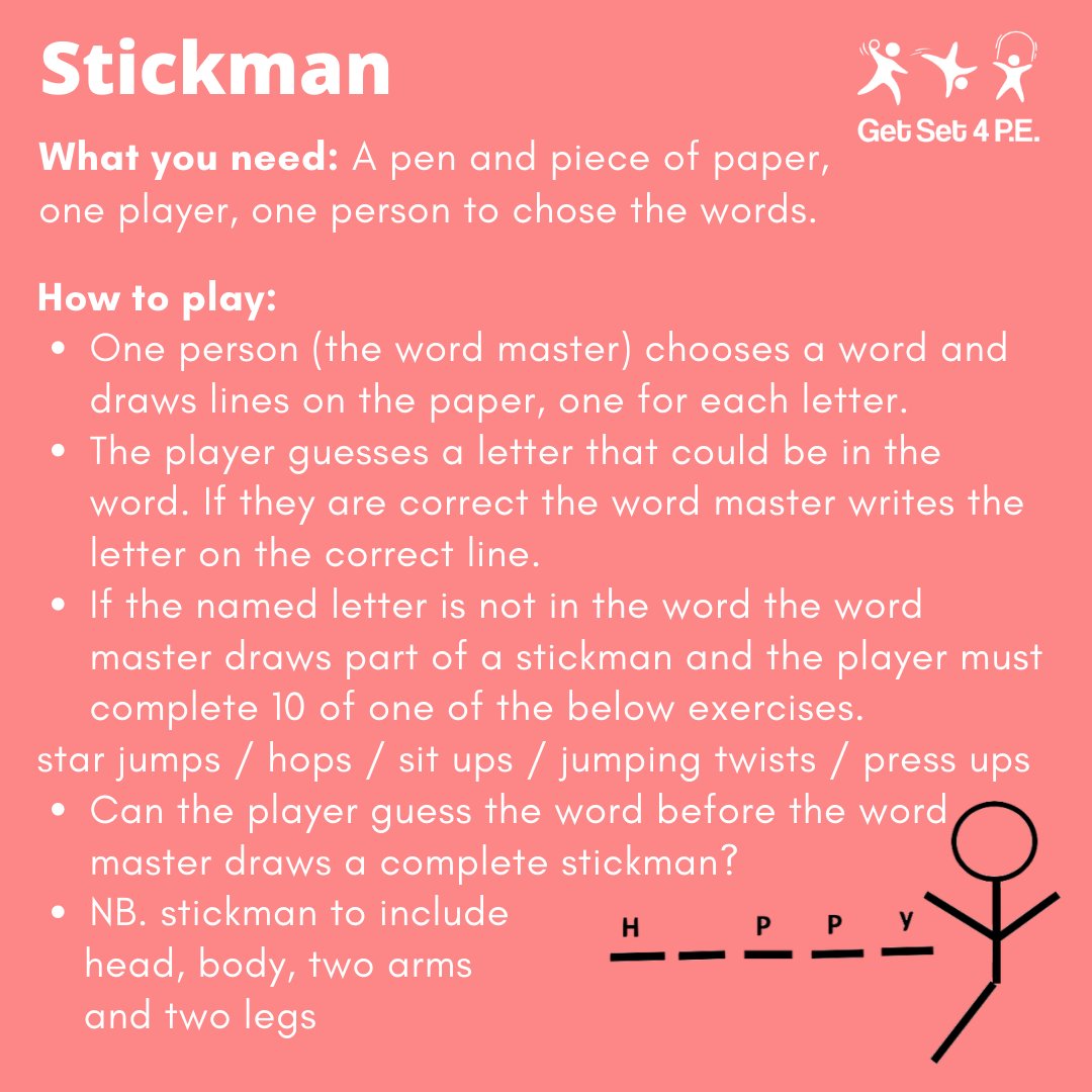 GetSet4Ed's tweet photo. Let’s go team! Stickman #PEAtHome #StayHomeStayActive #StayInWorkOut #ActiveAtHome #InThisTogether
https://t.co/IbqrdIDMy7 https://t.co/ACN4Ikt6dm