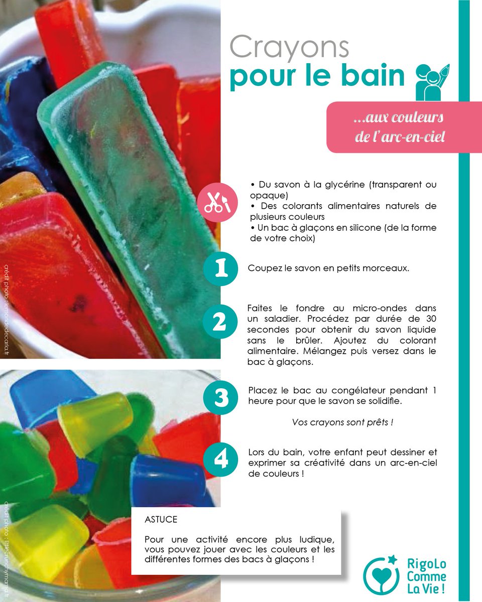 RCLV_Officiel's tweet photo. #Boiteàidées #DIY

Aujourd'hui, nous vous proposons une activité ludique, la création de crayons pour le bain de toutes les couleurs. 

#WeActForKids #Restezchezvous #DoItYourself https://t.co/cxkjoniLbB