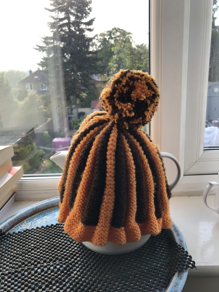Gjm841's tweet photo. @BBCBreakfast teacosy made by my mother in law and used every day. Very useful. Keeps our tea warm for a good hour. Guy and Lisa https://t.co/MemhZ2seq1