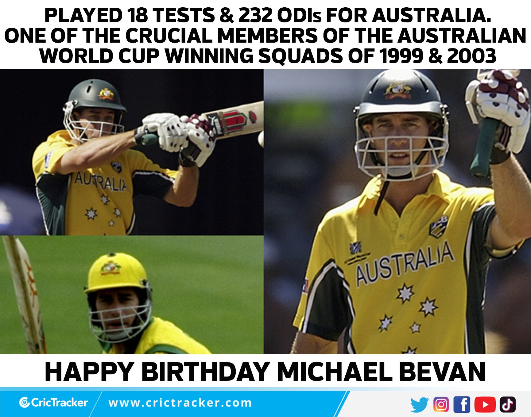 Wishing Michael Bevan a very happy birthday.     