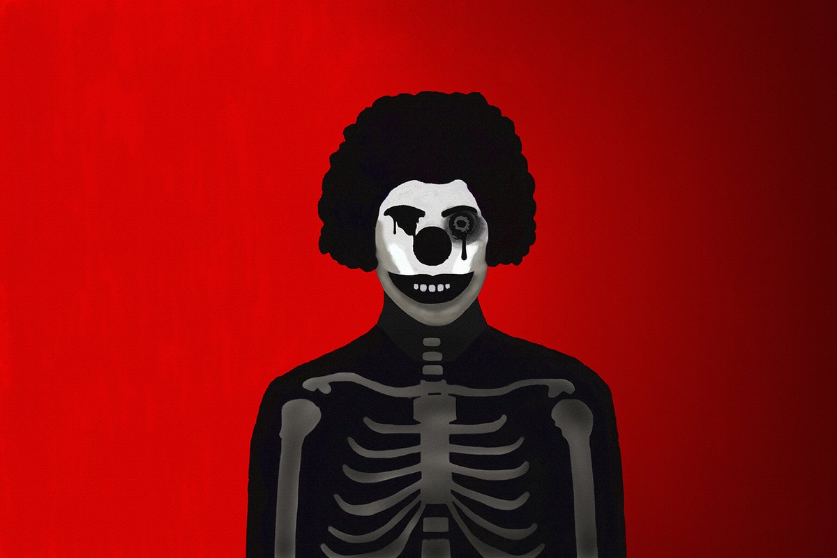 New digital artwork "Clown" - Edition 1 of 1 available now on <a href="/KnownOrigin_io/">KnownOrigin.io</a> 
👇👇👇👇👇
knownorigin.io/edition/170725

 #art #blockchain #cryptoart #dark #digital #digitalart #ethereum #painting #rare #NFT #KnownOrigin