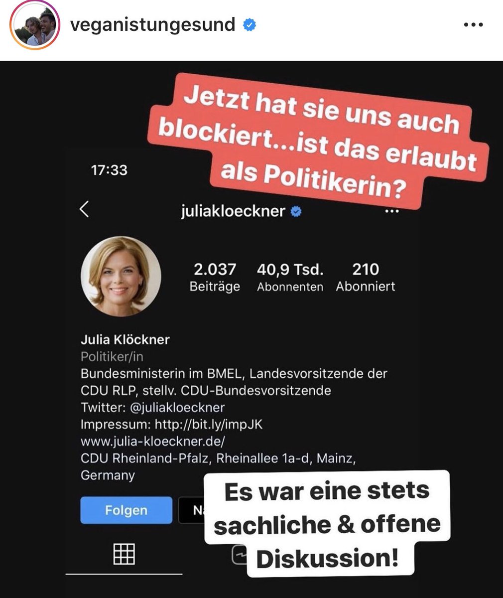 philippsteuer's tweet photo. Die Massentierhaltung in Deutschland ist schlimm. Für 2 Minuten Genuss werden Lebewesen gequält. Und @JuliaKloeckner findet, da geht noch mehr. Wer darauf aufmerksam macht, wird von ihr auf Instagram blockiert. 

Ich bin einfach nur wütend und traurig, da gefühlt hilflos. https://t.co/96HzPeQfR4