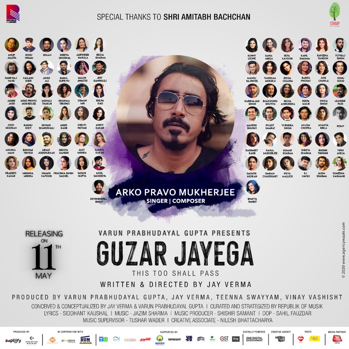 ArkoPravo19's tweet photo. I am glad to be a part of this beautiful initiative #theprojekthope by #varungupta #jayverma @republikofmusik @Ampliify1 @stamp_ngo and beautifully composed by @JazimSharma
#GuzarJayega featuring @SrBachchan Sir !!!
#Guzarjayega #hope #artist #sports #media #thistooshallpass https://t.co/ualiJu7hth