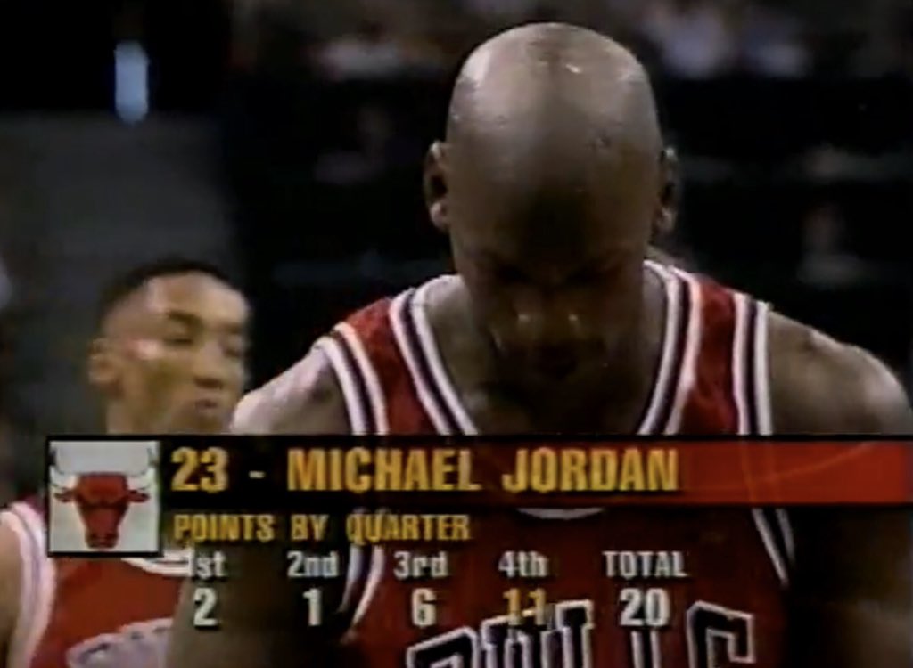 BronKingmixtape's tweet photo. Jordan really shot 11% from 3 point line in 1997 ECF putting this stats up and still won the Series in 5 games https://t.co/5Zk14NyGod