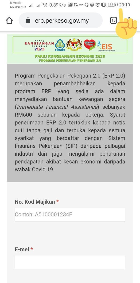 Juga akaun Bukan Tokey Sarkis  @farhanzahari sempat tangkap layar kenyataan di laman web PERKESO sebelum di padam.Sejak kecoh tweet tersebut pada 30 April ia telah dipadam dari website.Kah!!