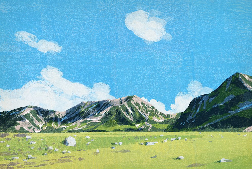 木内達朗 Tatsuro Kiuchi V Twitter ワンダーフォーゲル6月号にイラスト描きました 立山連峰です